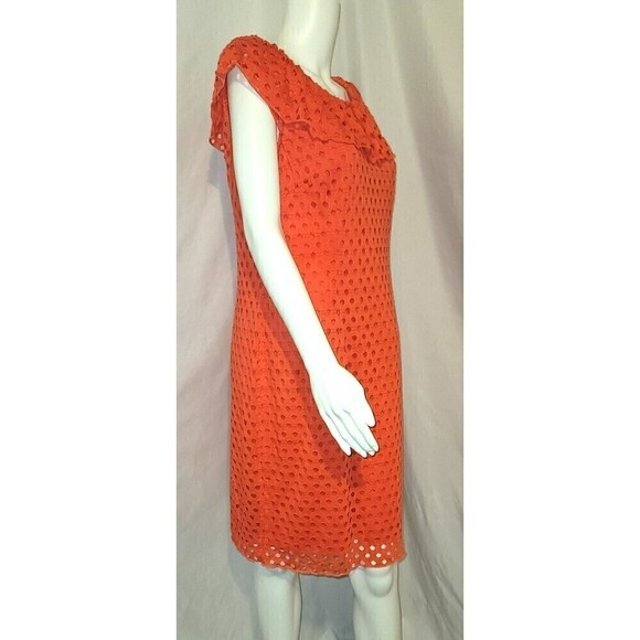 Dress Barn Tangerine Dress Fully Lined - Size 14 - Picture 2 of 9